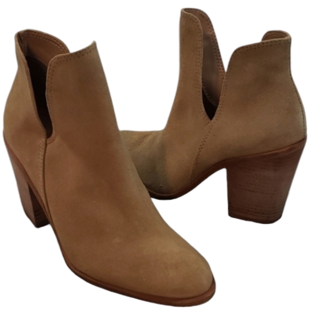KAANAS~Size 6M~Almond Web Open-Ankle Booties.